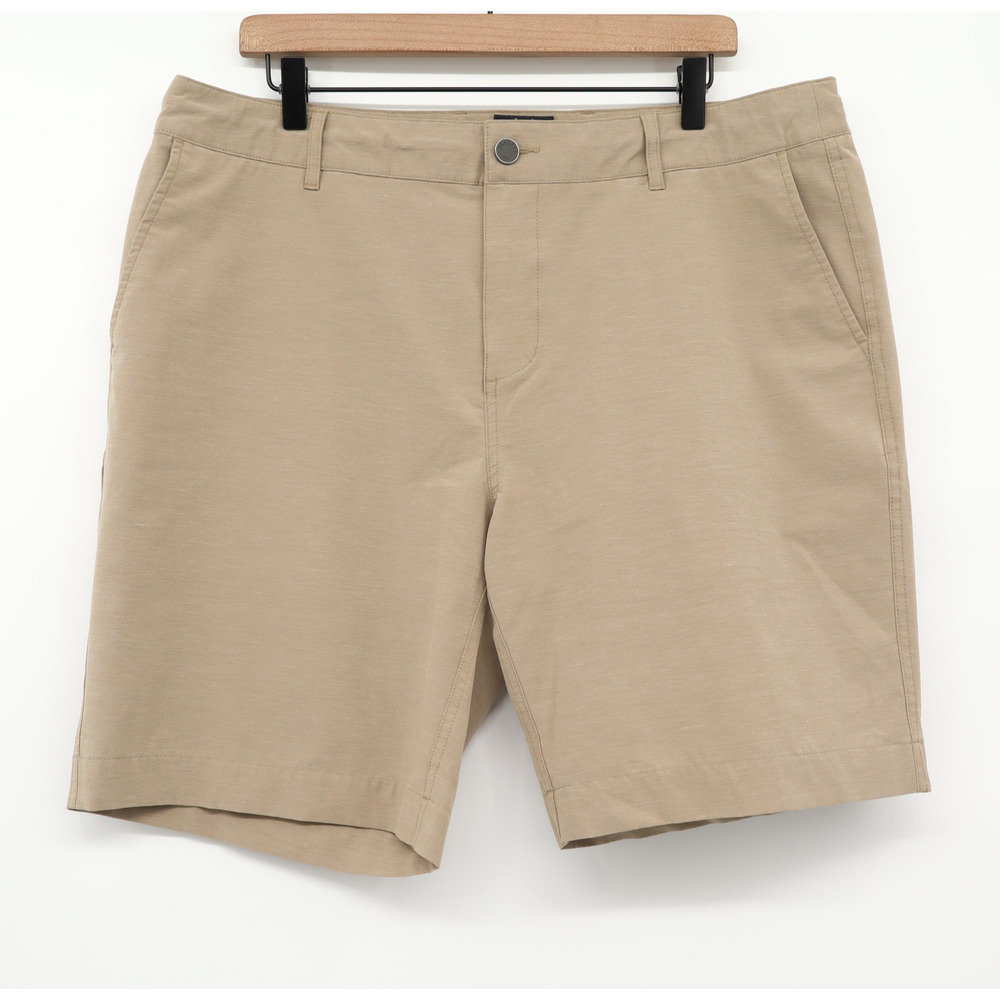 Faherty Men's All Day Shorts Performance 9" Inseam Khaki Sz 36